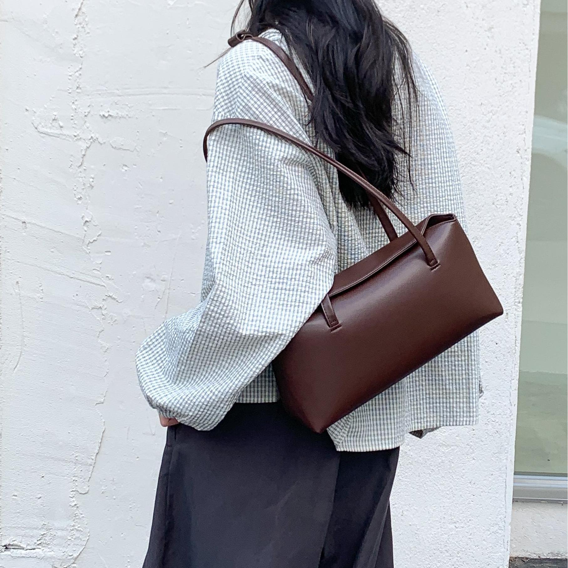 Luxury Bags Korea - Koreaanse eenvoudige PU leren schoudertas voor