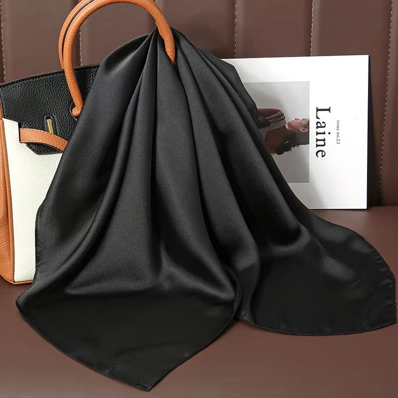 Luxe Effen Kleur Zijden Vierka - Luxury Bags In China recensie en prijs