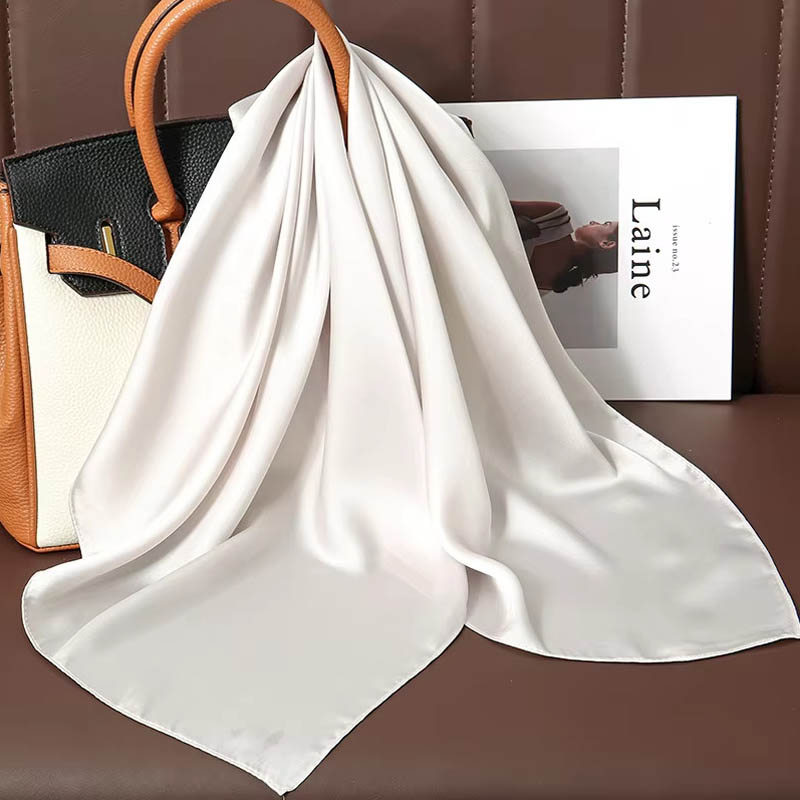 Luxe Effen Kleur Zijden Vierka - Luxury Bags In China recensie en prijs
