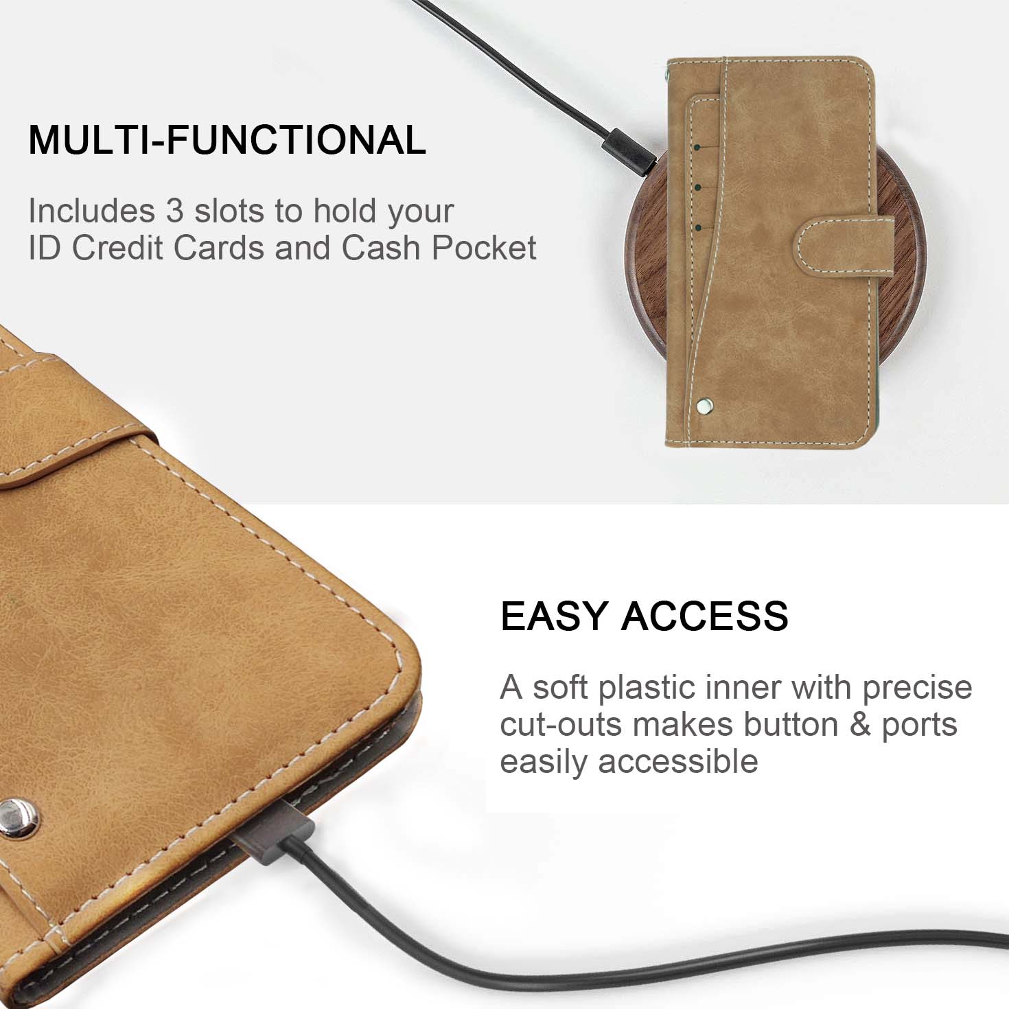 Vintage lederen portemonnee Be - Luxury Bags Without Logo recensie en prijs